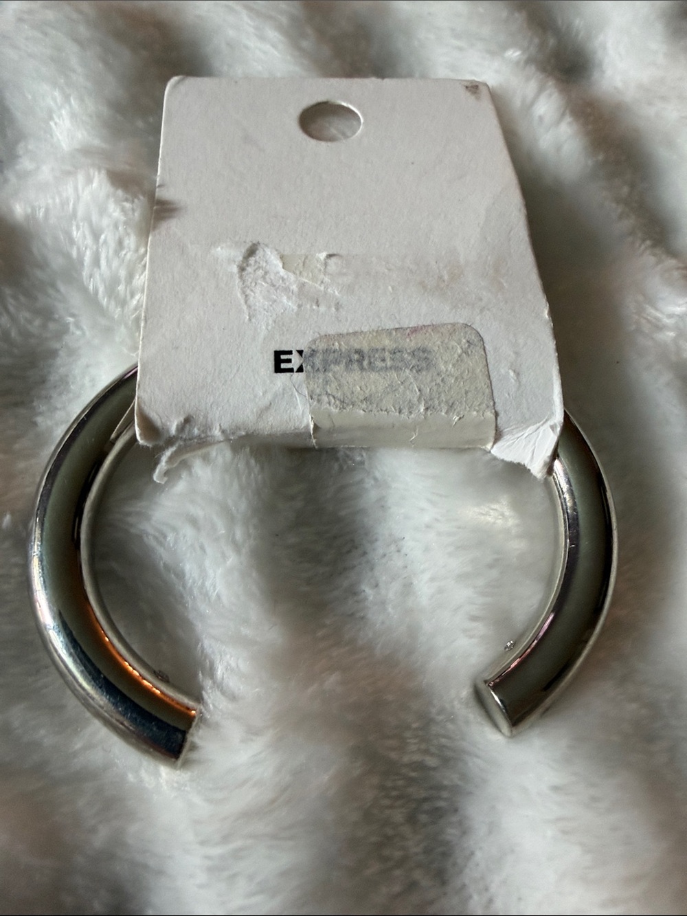NWT Express Silver Chunky Open Cuff Bracelet - Picture 4 of 4